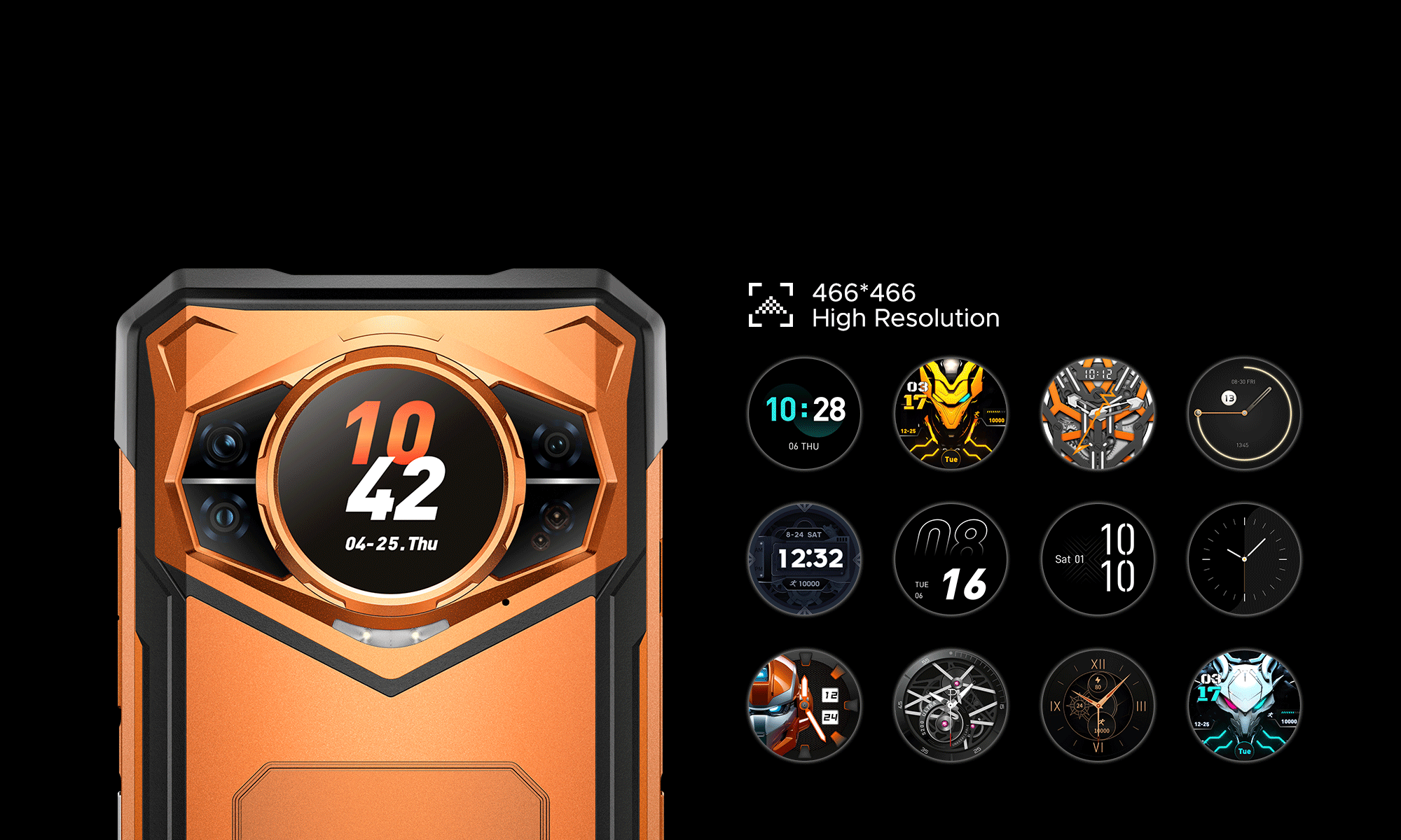 1.32 inch AMOLED Rear Display