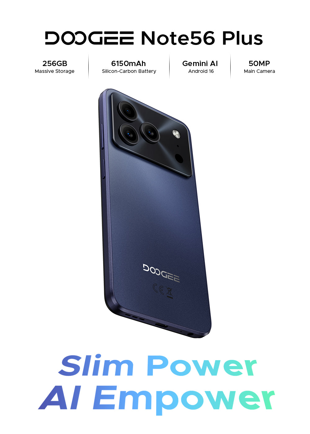 Android 16 スマホ DOOGEE Note56 SIMフリー ブラック DOOGEE