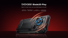Étui Livre Pour DOOGEE Blade 20/Blade 20 Turbo - Flip Cuir PU Avec Support, 3 Emplacements Cartes, Fermeture Magnétique - Protection Antichoc TPU - Noir - 2