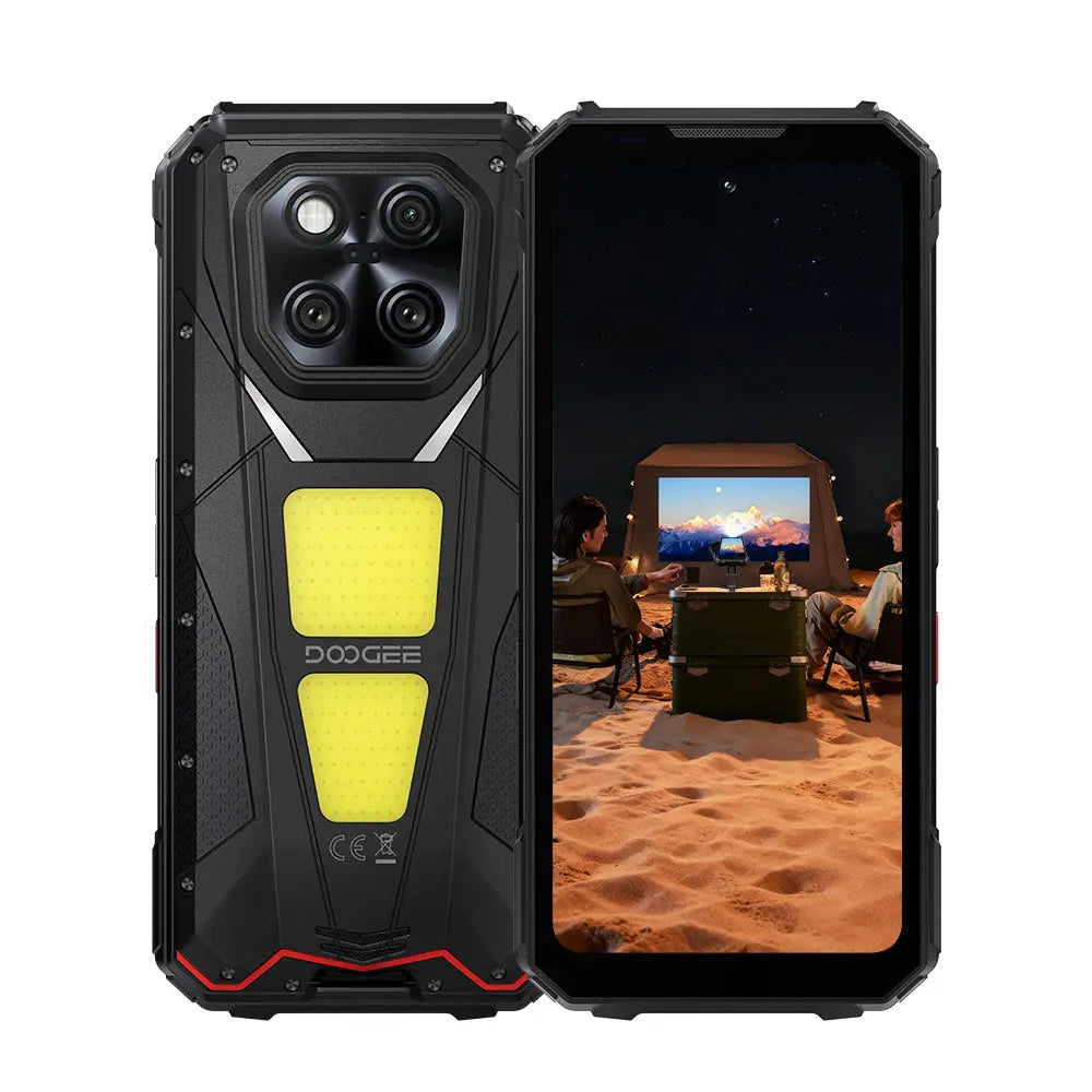 DOOGEE V Max Play 5G Rugged Android 15 Phone with 480P HD Portable Autofocus Projector DOOGEE