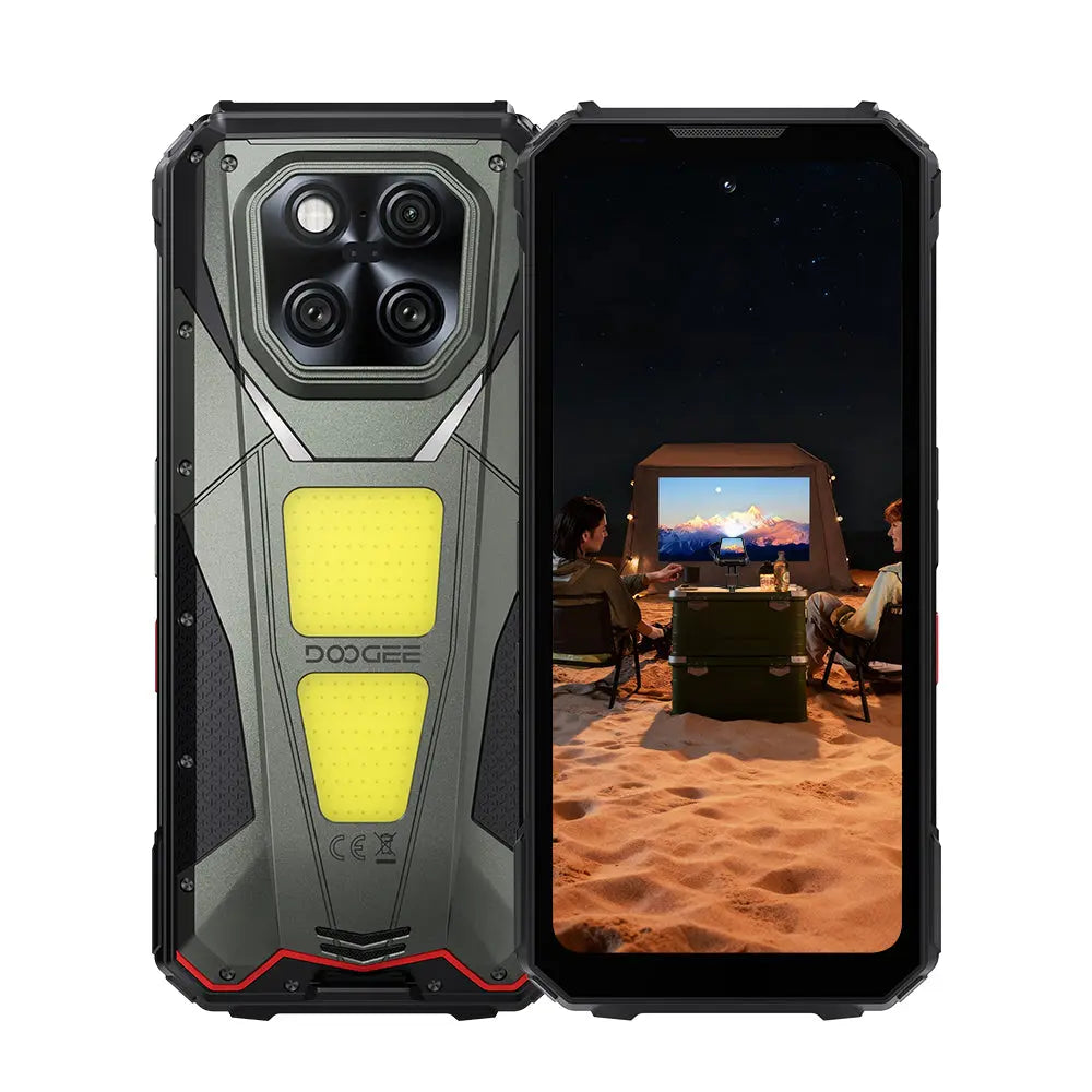 DOOGEE V Max Play 5G Rugged Android 15 Phone with 480P HD Portable Autofocus Projector DOOGEE