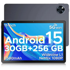 DOOGEE U11 Pro 30GB RAM + 256GB ROM 11" inch 5060mAh Android 15 Tablet with Accessories DOOGEE