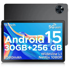 DOOGEE U11 Pro 30GB RAM + 256GB ROM 11" inch 5060mAh Android 15 Tablet with Accessories DOOGEE