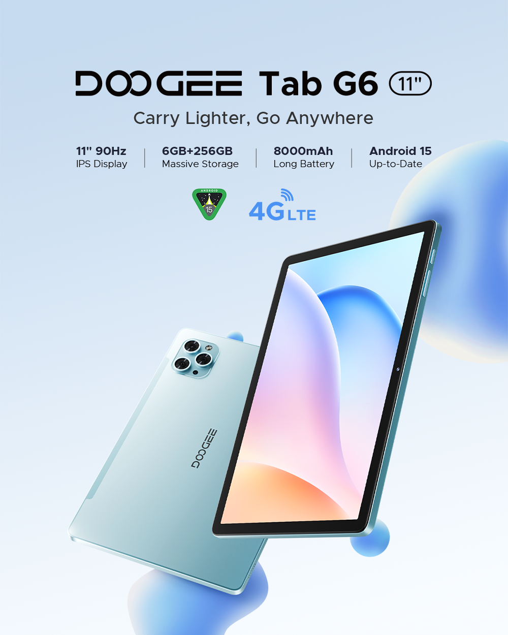 DOOGEE Tab G6+ 11インチ Wi-Fi➕4G LTE 電話も可 Tab G6+: DOOGEE Tab G6+ 11インチ Wi-Fi➕4G LTE 電話も可 Tab G6+: