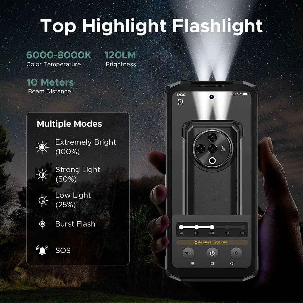 DOOGEE Fire 6 Power 15500mAh 18W 3-in-1Reverse Charging 50MP Camera Android 14 DOOGEE